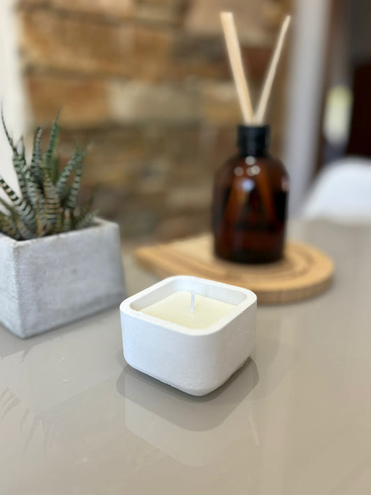 Vela artesanal cuadrada