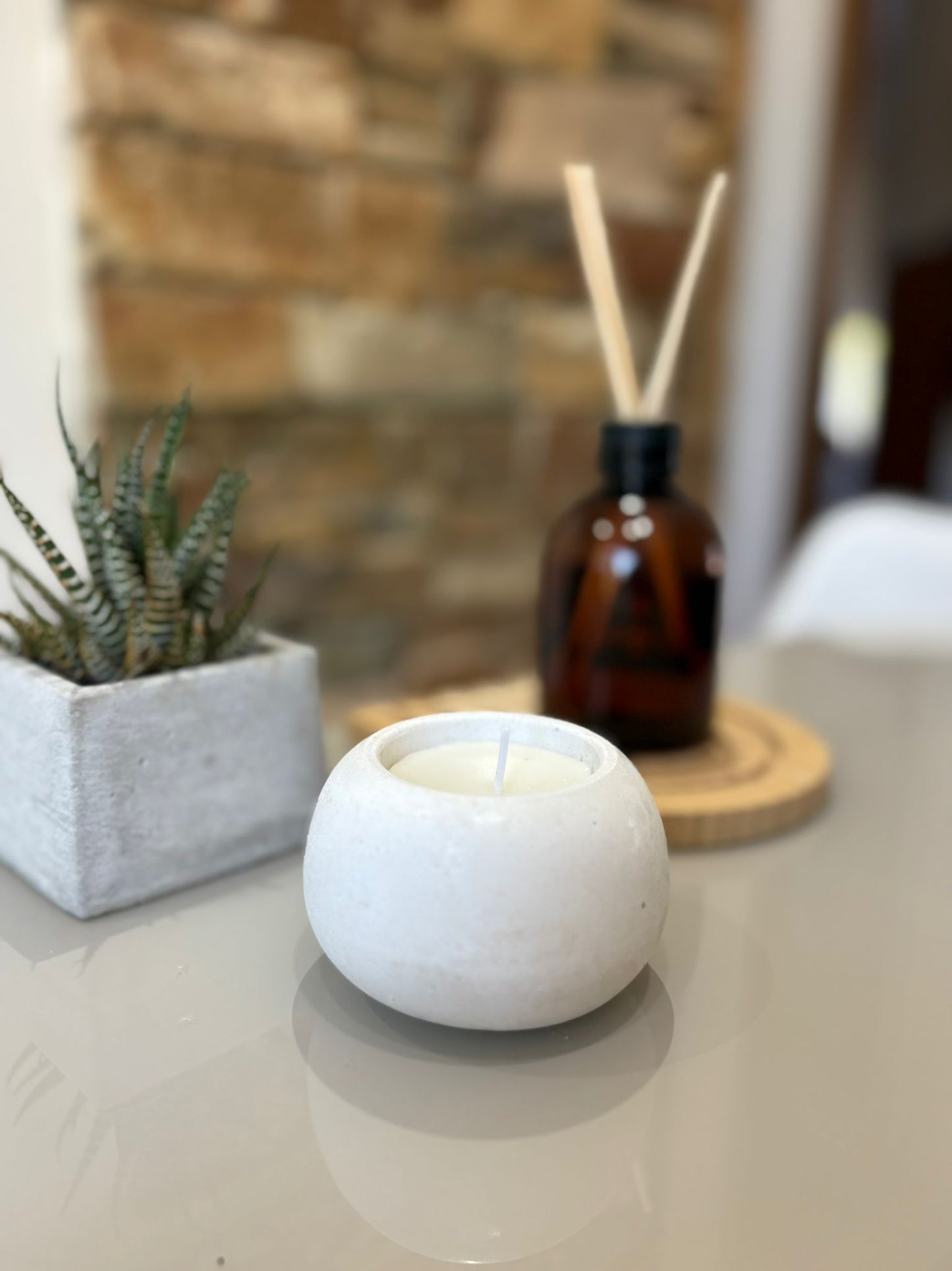 Vela artesanal redonda