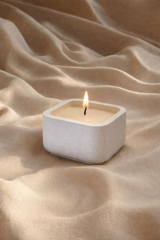 Vela artesanal cuadrada