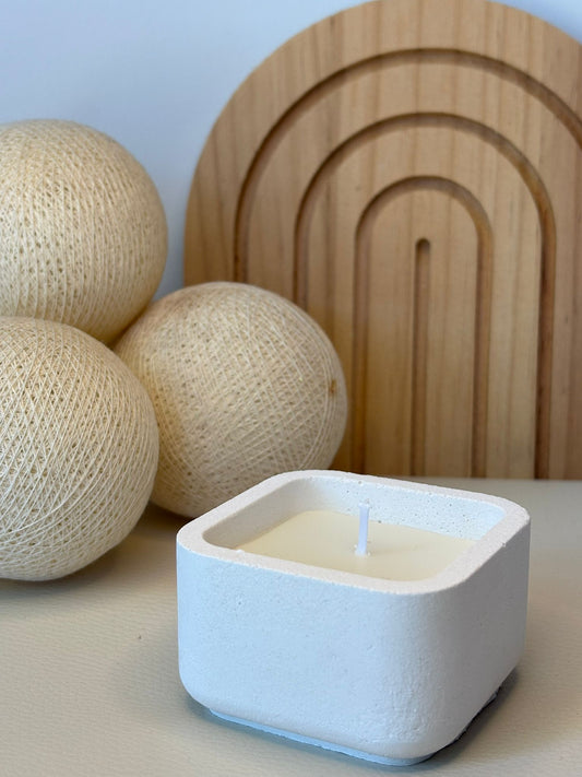 Vela artesanal cuadrada